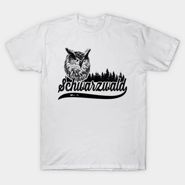 Schwarzwald Eule T-Shirt by Foxxy Merch